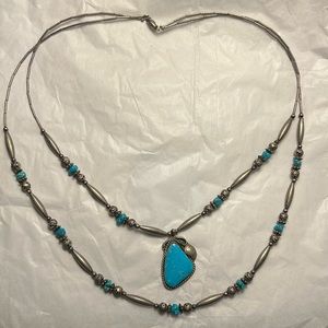 Beaded turquoise beaded necklace